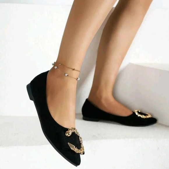 Black Flat Shoes, Flats With Pointed Toe, Fashionable And Versatile - Picture 5 of 7